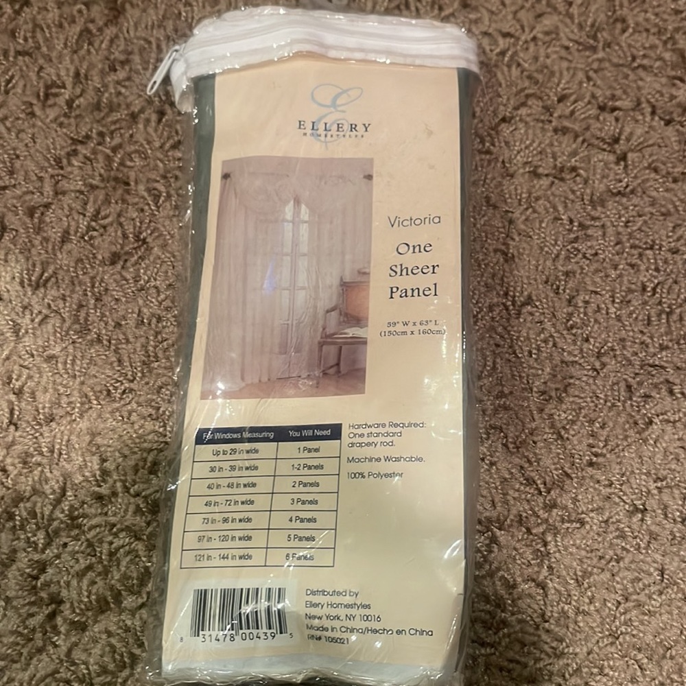 Ellery Homestyles Victoria One Sheer Panel - Picture 3 of 4
